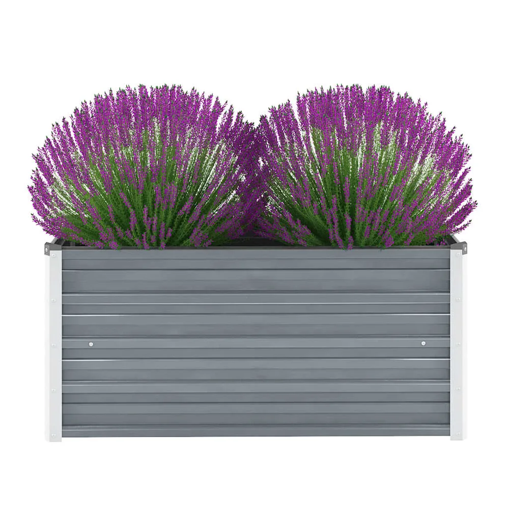 vidaXL Lit surélevé de jardin Acier galvanisé 100x40x45 cm Gris