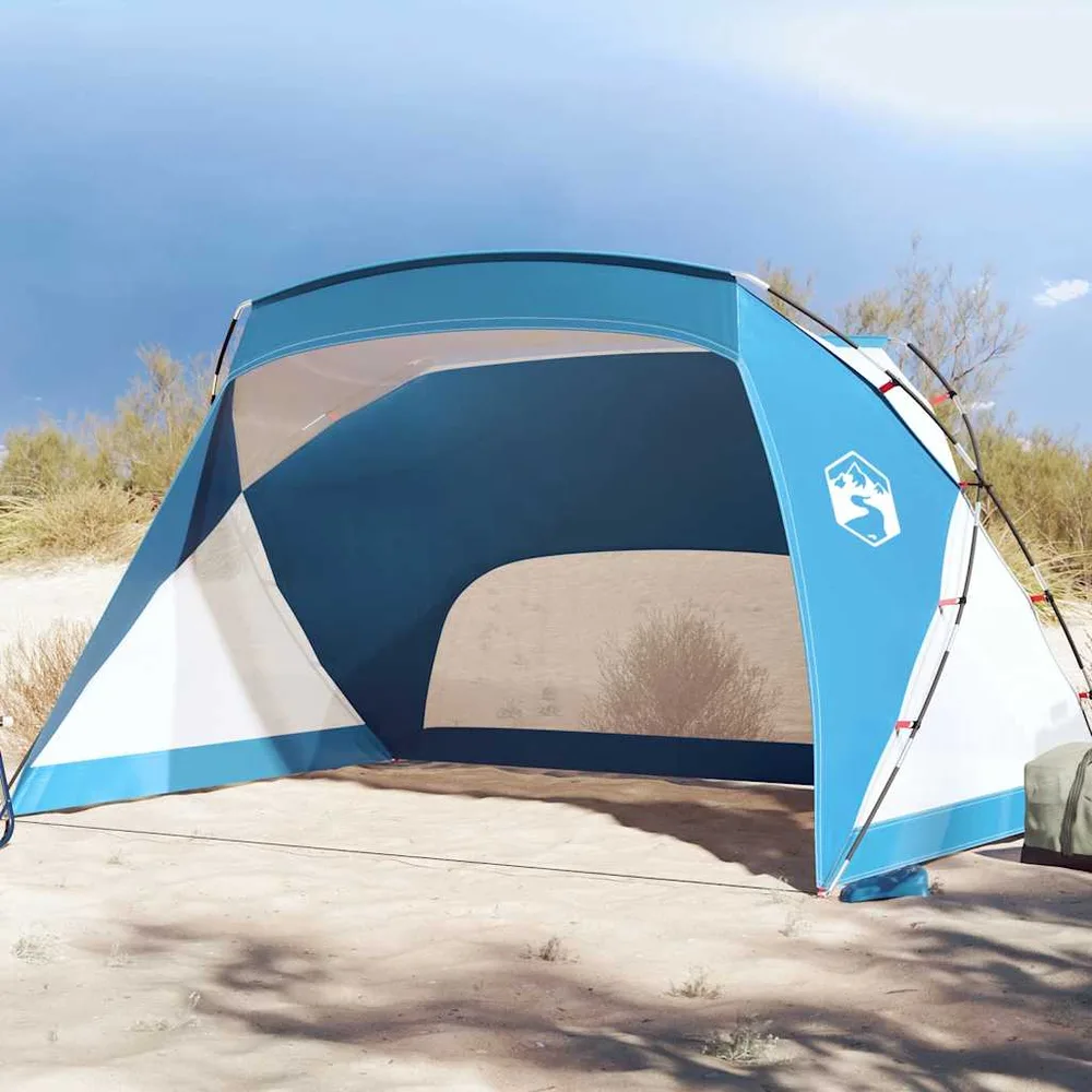 vidaXL Tente de plage bleu azuré 274x178x170/148 cm 185T polyester