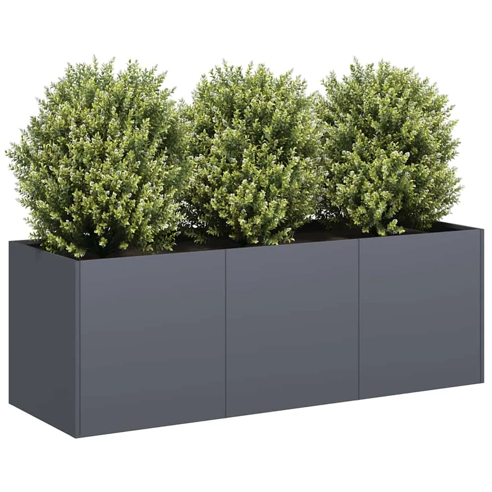 vidaXL Jardinière Anthracite 120x40x40 cm Acier laminé à froid