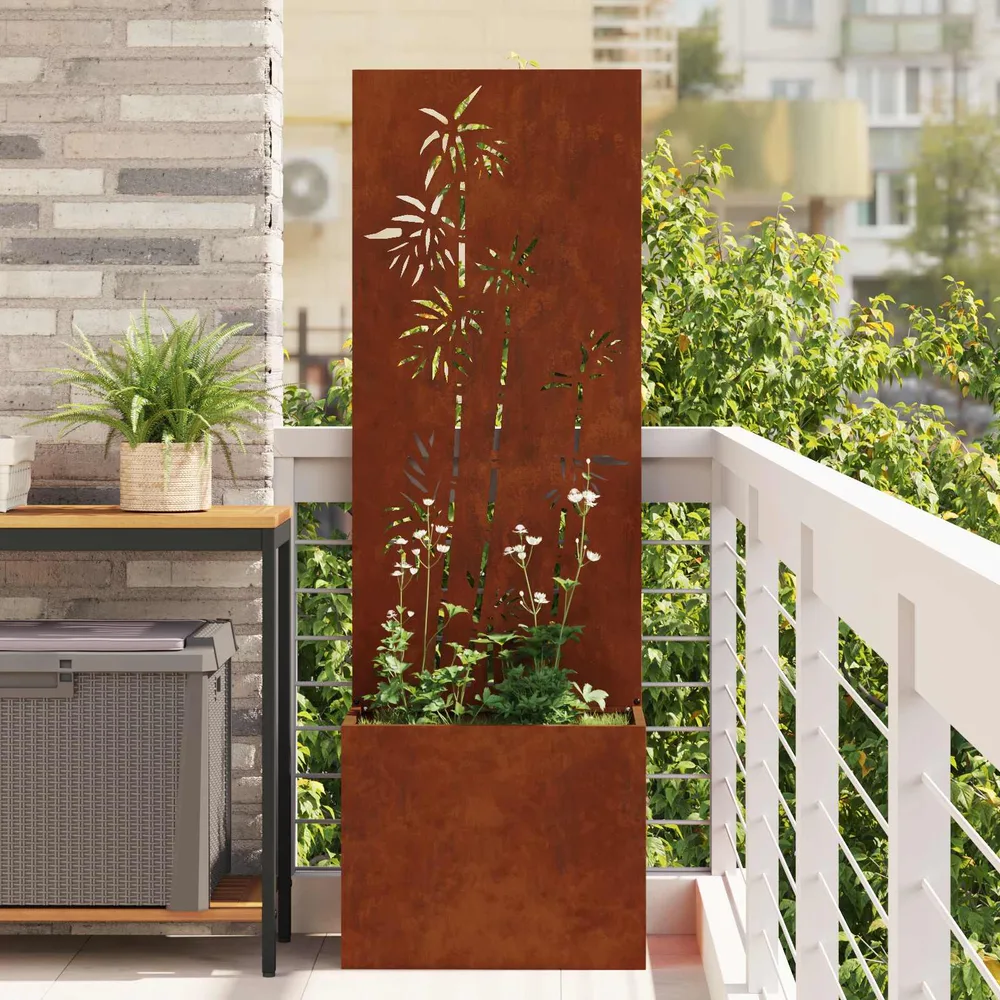 vidaXL Écran de confidentialité de jardin Rouillé 50 x 32 x 150 cm