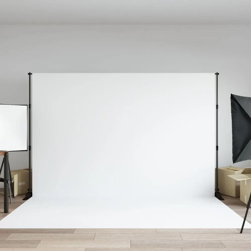 vidaXL Support de toile de fond noir 305x243 cm acier