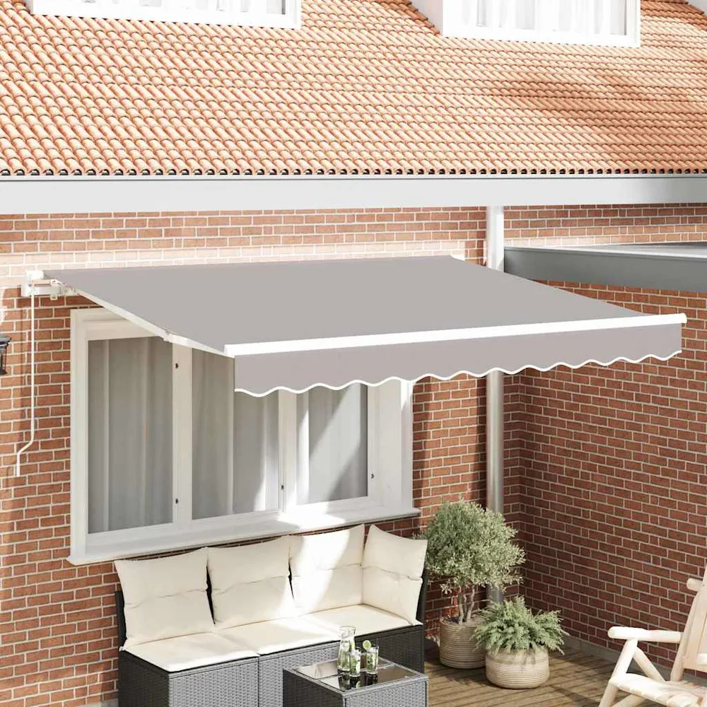 vidaXL Toile de rechange pour auvent Gris clair 280 x 245 cm Polyester