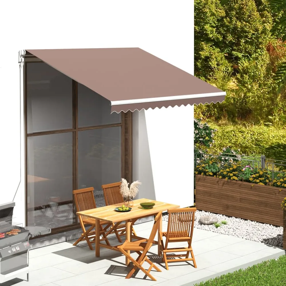 vidaXL Tissu de remplacement pour auvent marron 300x250 cm polyester