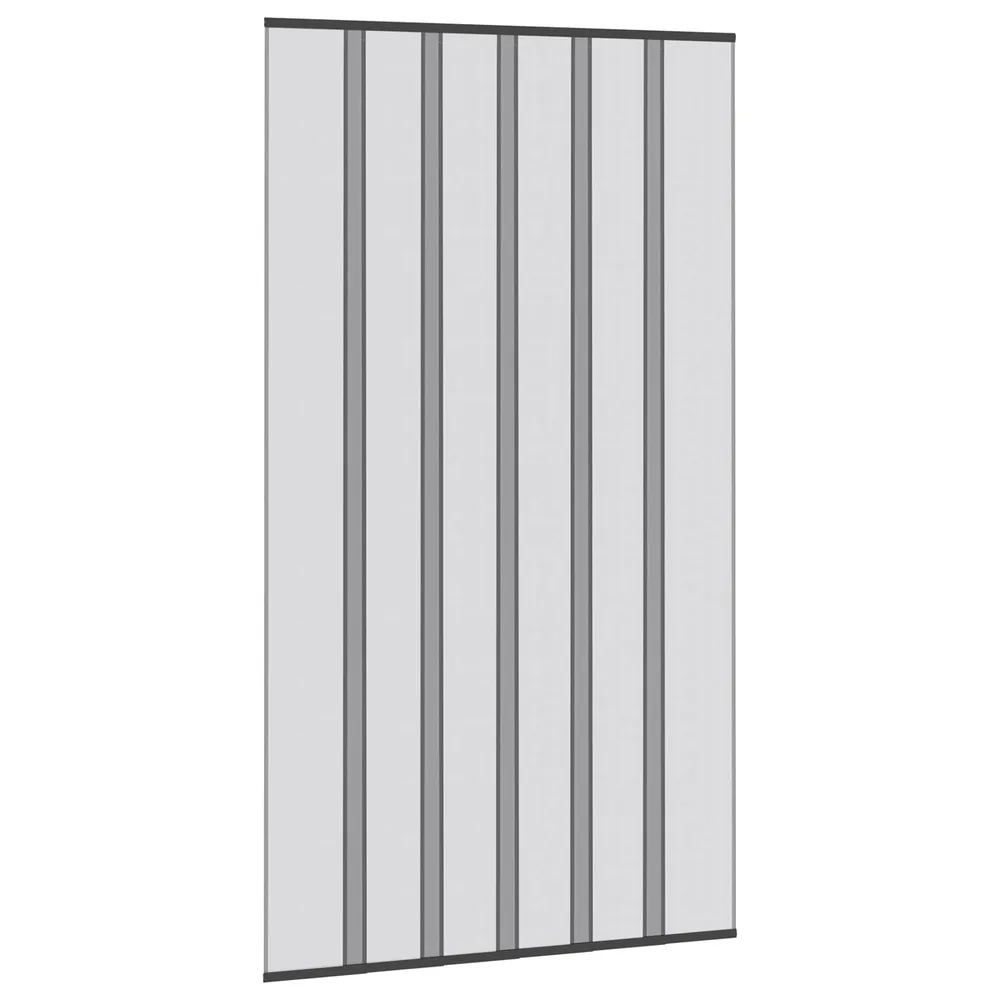 vidaXL Écran de porte insectes avec rideau en maille Noir polyester
