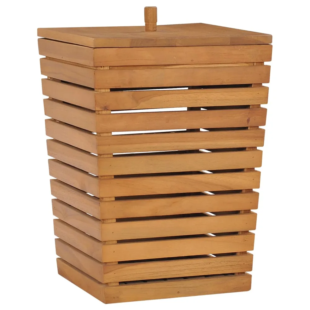 vidaXL Panier à linge 30x30x45 cm Bois de teck massif