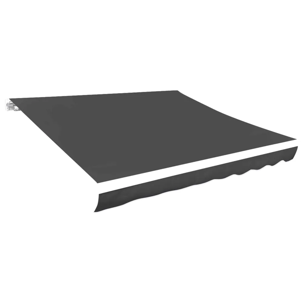 vidaXL Tissu de remplacement pour auvent gris 400x300 cm polyester